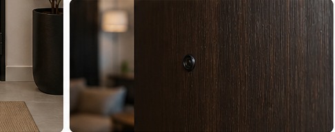 Detalj špijunke i završne obrade LUX vrata